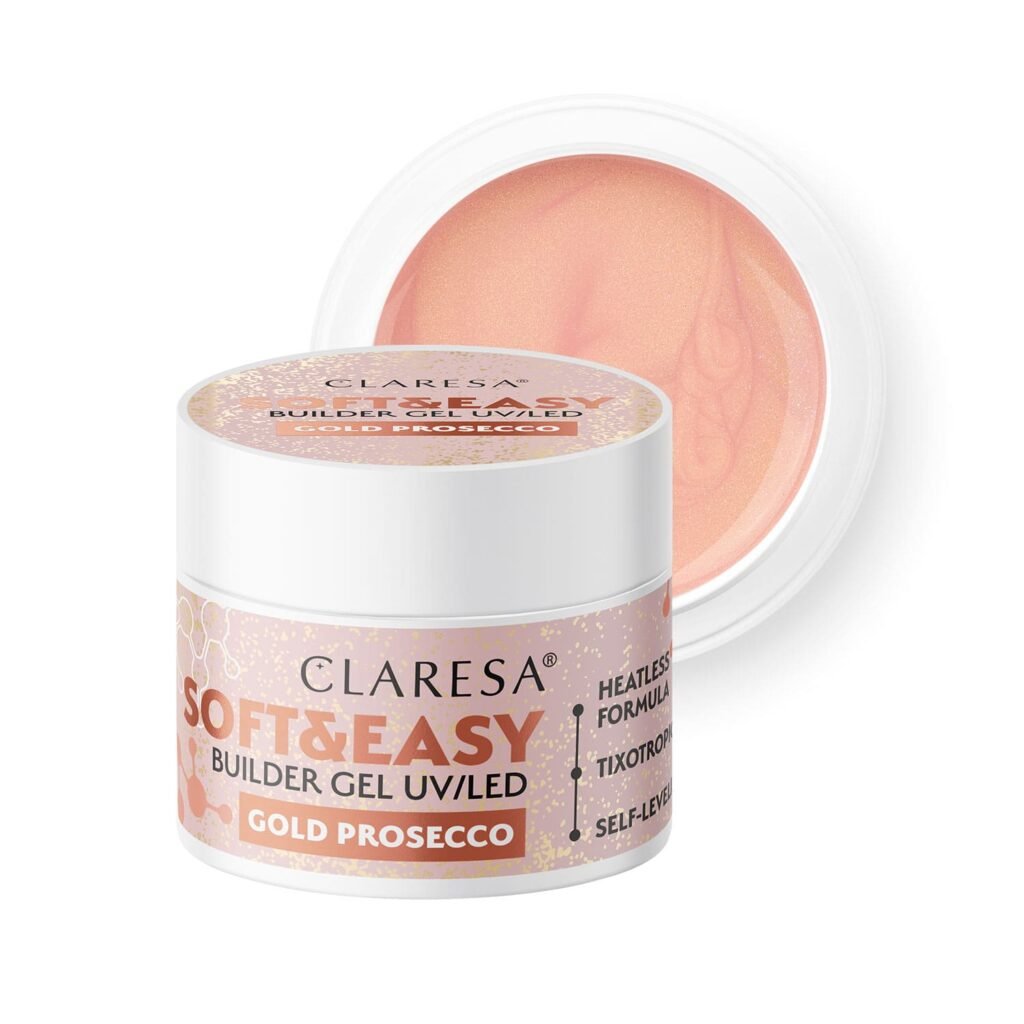 140145.jpg Claresa SOFT&EASY Builder Gel GOLD PROSECCO - 45g - Image 1