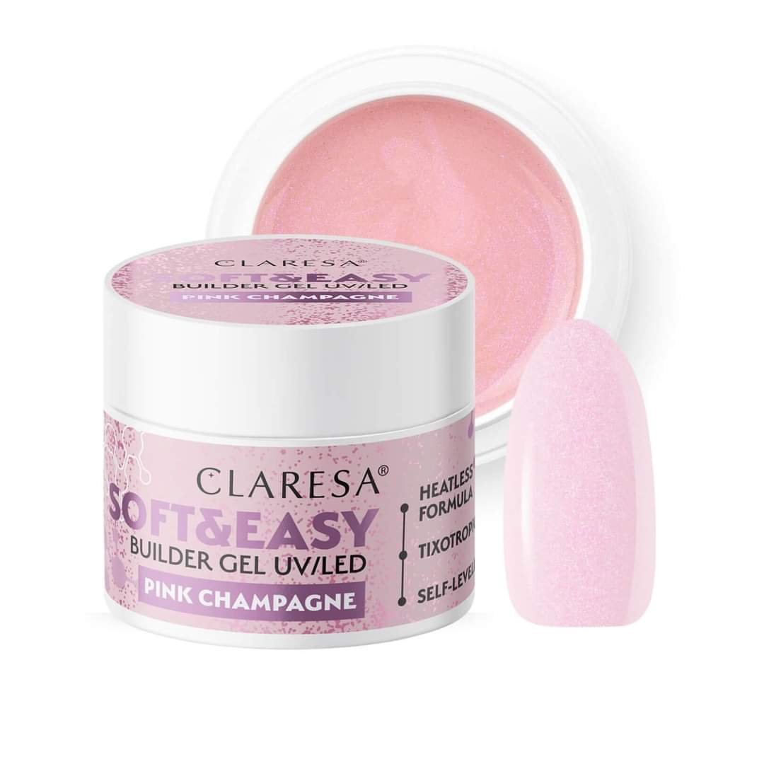 141634-1.jpg Claresa Soft & Easy Builder Gel Pink Champagne 90g - Image 1