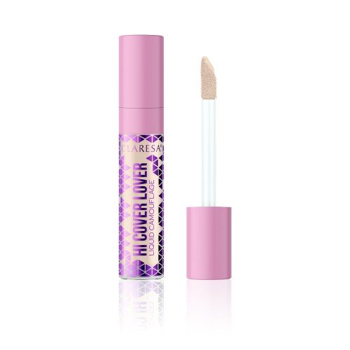 CLARESA-KOREKTOR-KRYJACY-W-PLYNIE-HI-COVER-LOVER-21-LIGHTEST.jpg CLARESA TEKUĆI COVERAGE CONCEALER HI COVER LOVER 21 LIGHTEST - Image 1