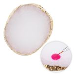 Okrugli jastučić za palete od bijelog kamena za miješanje lakova i fotografija