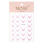 Gradient samoljepljive naljepnice za nokte/French/Ombre/French smile line 23 kom. svijetloružičasta SD-1930