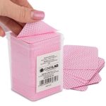 Perforirani jastučići za nokte bez prašine ružičasti 5x5 cm 200 kom
