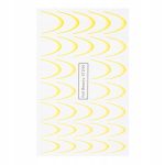 Gradijent vodenih naljepnica za nokte/ francuski/ ombre/ francuska linija osmijeha 33 kom svijetložuta STZ44