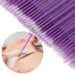 Profesionalni aplikatori za trepavice bez vlakana ljubičasti 100 kom