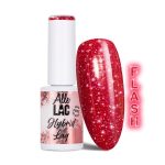 Lakier LED/UV Gel lak Reds Flash Glitter Raspberry AlleLac HEMA/Di-HEMA Free 6g