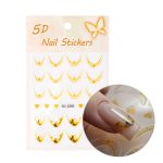 Samoljepljive naljepnice za nokte 5D/French/French smile line 20 kom narančaste SD-2285