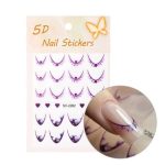 Samoljepljive naljepnice za nokte 5D/French/French smile line 20 kom ljubičaste SD-2282