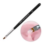 NTN Premium crna iridescentna ovalna četkica za gel, veličina 4