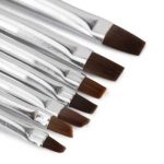 Set od 7 ravnih crnih gel kistova