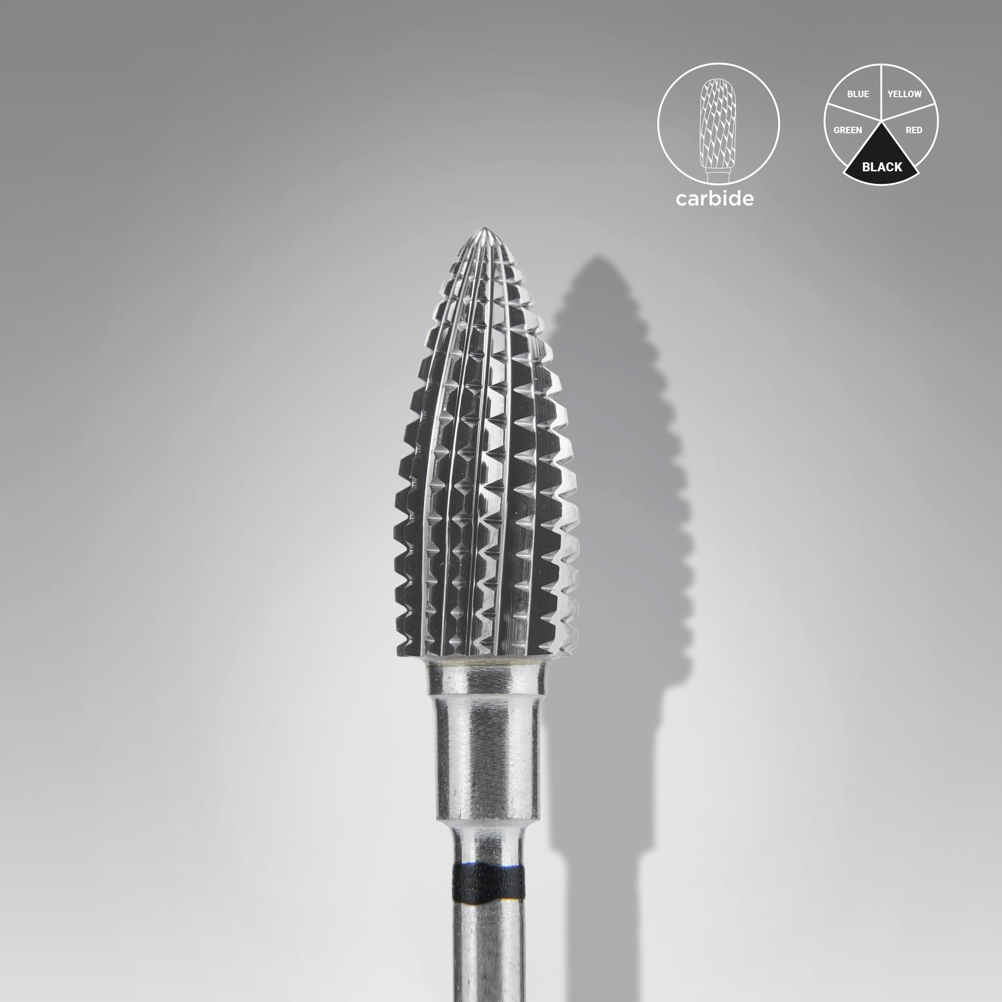 2025/08/1000122432.jpg Carbide nail drill bit pine cone black hard EXPERT head diameter 6 mm / working part 14 mm - Image 1