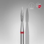 Diamond nail drill bit pointed flame red EXPERT head diameter 2,3 mm / working part 8 mm