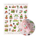 Samoljepljive naljepnice za nokte Božićni Grinch JO-2580
