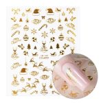 CB-149 tanke samoljepljive božićne naljepnice za nokte zlatne boje