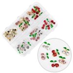 Kutija za ukrase od trešnje sa cirkonima, miks boja, 30 komada