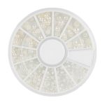 Dekoracije za nokte s ukrasima od bisera, miješane veličine, cca. 370 kom.