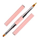 Dvostrana četkica za gel br. 4 kvadratna i za dekoracije 6mm AlleLac roza