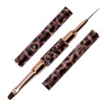 Dvostrana četkica za gel br. 4, ovalna i za dekoracije, 9 mm, leopard print