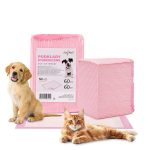 Upijajuće podloge za pse, odvikavanje od pelena, higijena, čistoća, AlleMed, 50 kom., 60x60 cm, roze