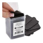 Perforirani pamučni jastučići protiv prašine 5x5 cm u kutiji od 200 crni