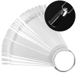 Lepezasti uzorci na kotaču za gelove, hibridne lakove i prahove, prozirni, 50 kom.