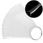 Uzorak s obrnutim šiljkom na kotačiću za gelove, hibridne lakove i pudere, prozirni, 50 kom.