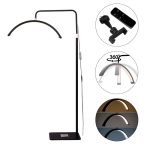 LED kozmetička lampa lučna 36W podna bez sjene Moon Light crna DZM 7X