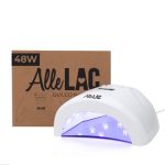 AlleLac dvostruka UV/LED lampa za nokte 48W za hibridne lakove, gelove i akrilne gelove, bijela 1S, duljina kabela 3 m