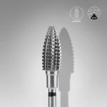 STALEKS EXPERT
Carbide nail drill bit pine cone black hard, head diameter 6 mm, working part 14 mm