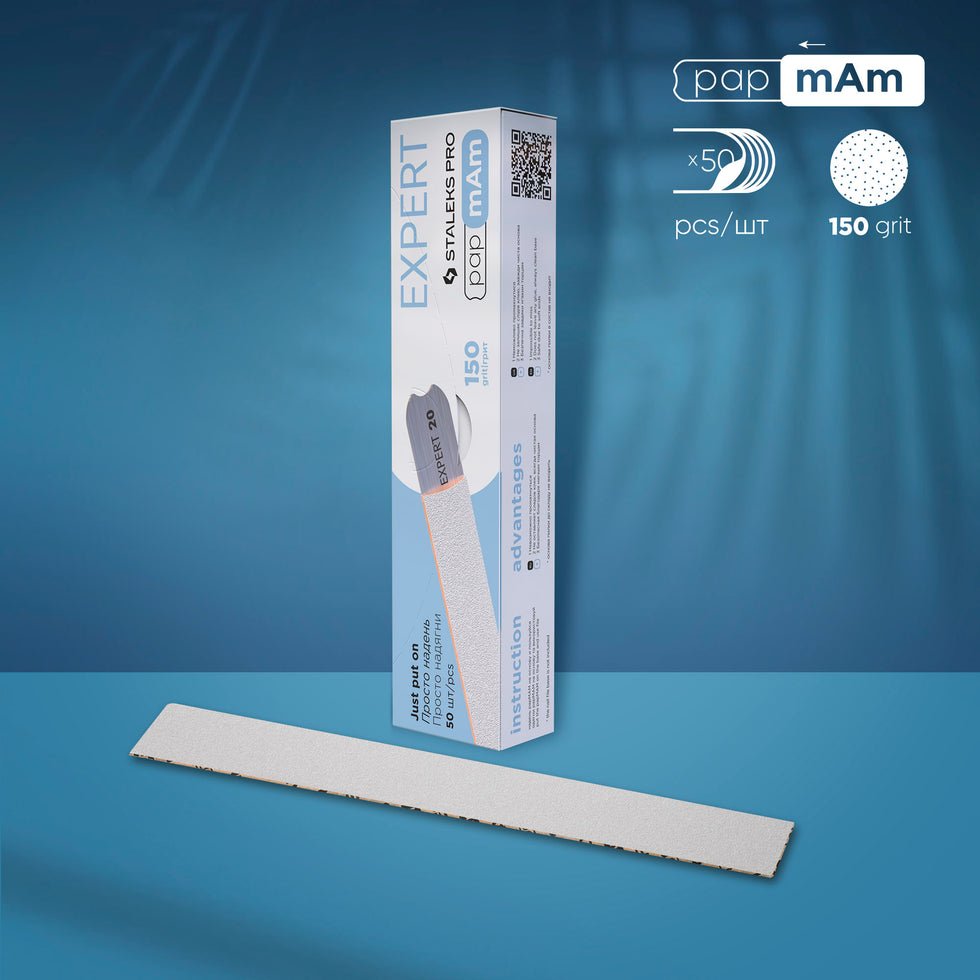 2026/09/1000217919.jpg STALEKS EXPERT 22 papmAm
Nail files for straight base, 150 grit (50 pcs) - Image 1